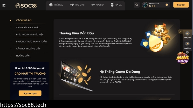 Chính sách chung của SOC88 2025