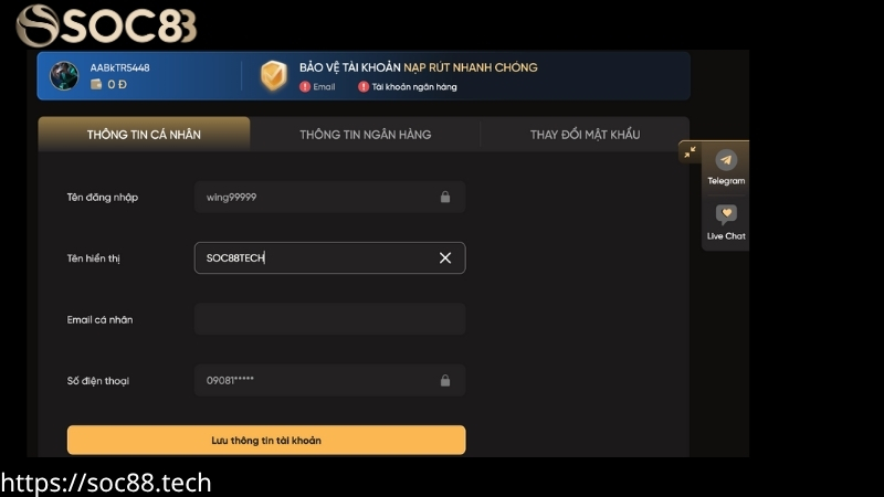 Tham gia nhà cái SOC88